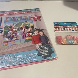 Disney Mickey Mouse Clubhouse Happy Birthday Wall Decor Set and Confetti